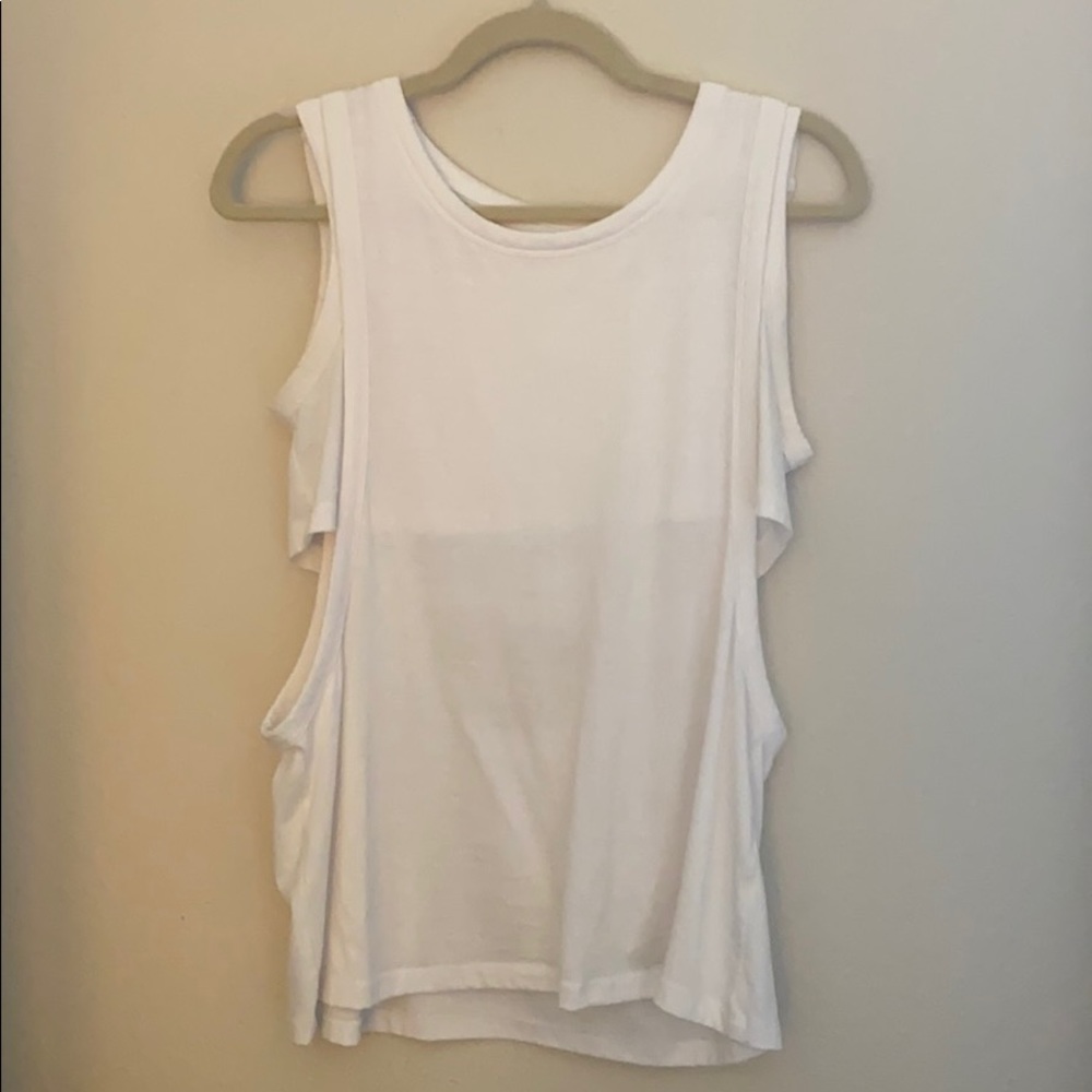 White Layered Workout Tank